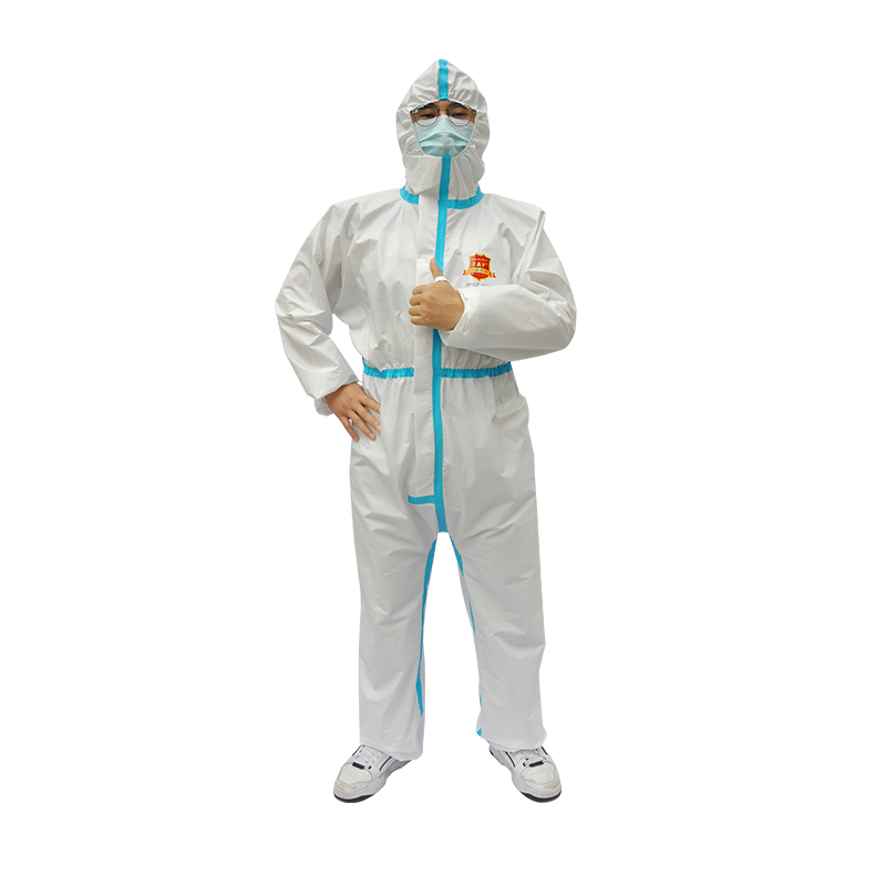医用一次性防护服(蓝胶条)