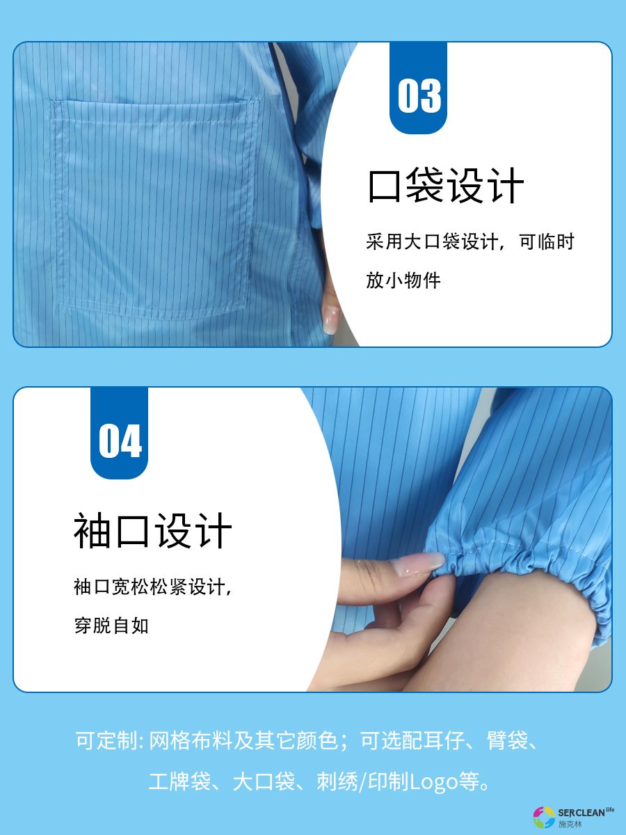 F16⽆尘⼤褂⾐详情2
